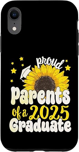 iPhone XR Parents of a 2025 Graduate 25 Senior Graduation Sunflower Case