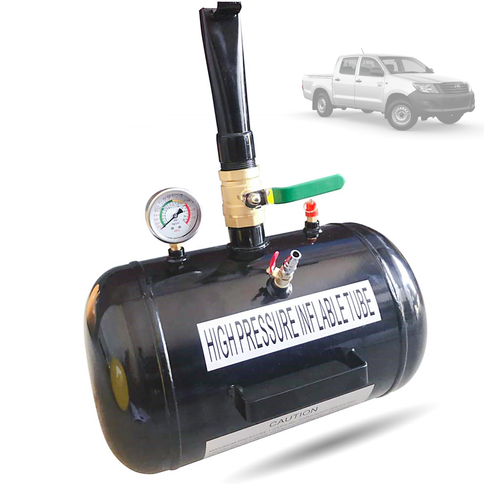 Parts-DIYER 5 Gallon Air Tire Bead Seater Blaster Tool Seating Tire Inflator Car Truck ATV Tank Heavy Duty, Black