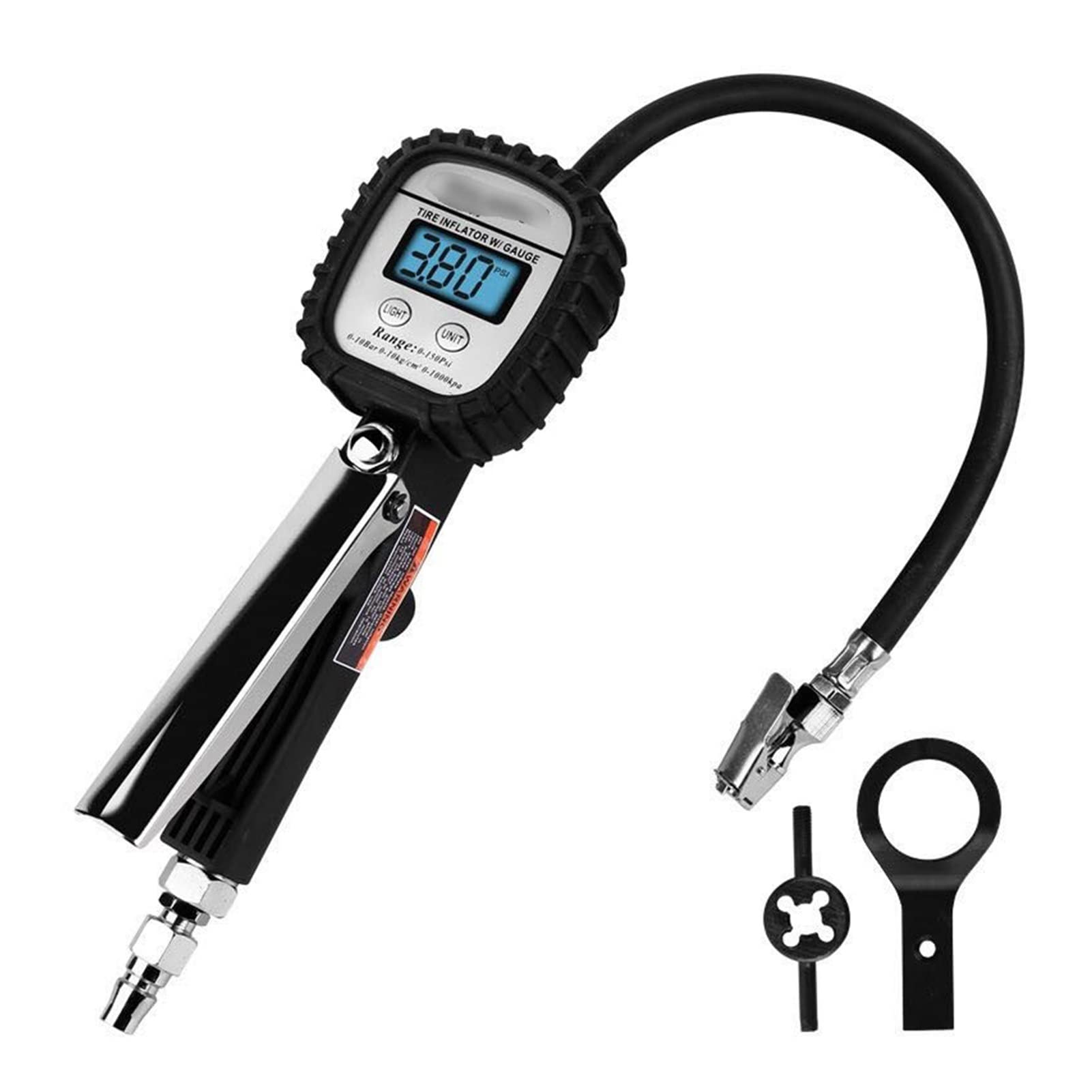 Manometro della pressione dei pneumatici Digital Car Truck Air Pressione dei pneumatici Manometro del gonfiatore Display a cristalli liquidi Misuratore del quadrante Pneumatico del tester del veicolo