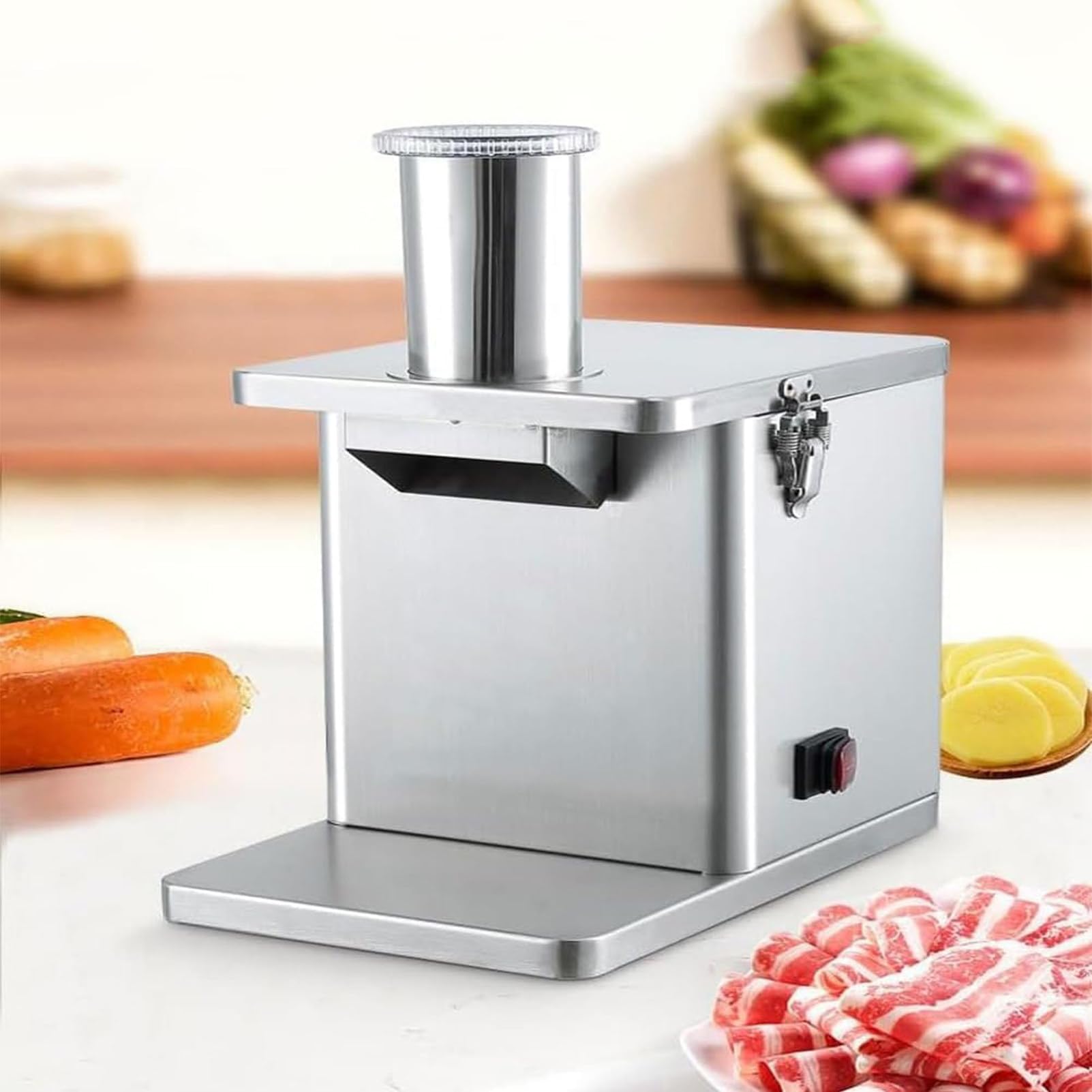Tagliaverdure Commerciale Affettatrice per Verdure Regolabile Tritaverdure Elettrico Tagliaverdure Elettrico Tagliaverdure Tagliacarote Patate Tagliacetrioli Il Tagliaverdure