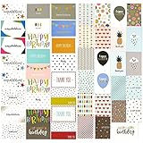 48 Pack Assorted All Occasion Greeting Cards - Includes Happy Birthday, Congratulations, Thank You Note Cards Assortment Designs - Bulk Box Set Variety Pack with Envelopes Included - 4 x 6 Inches