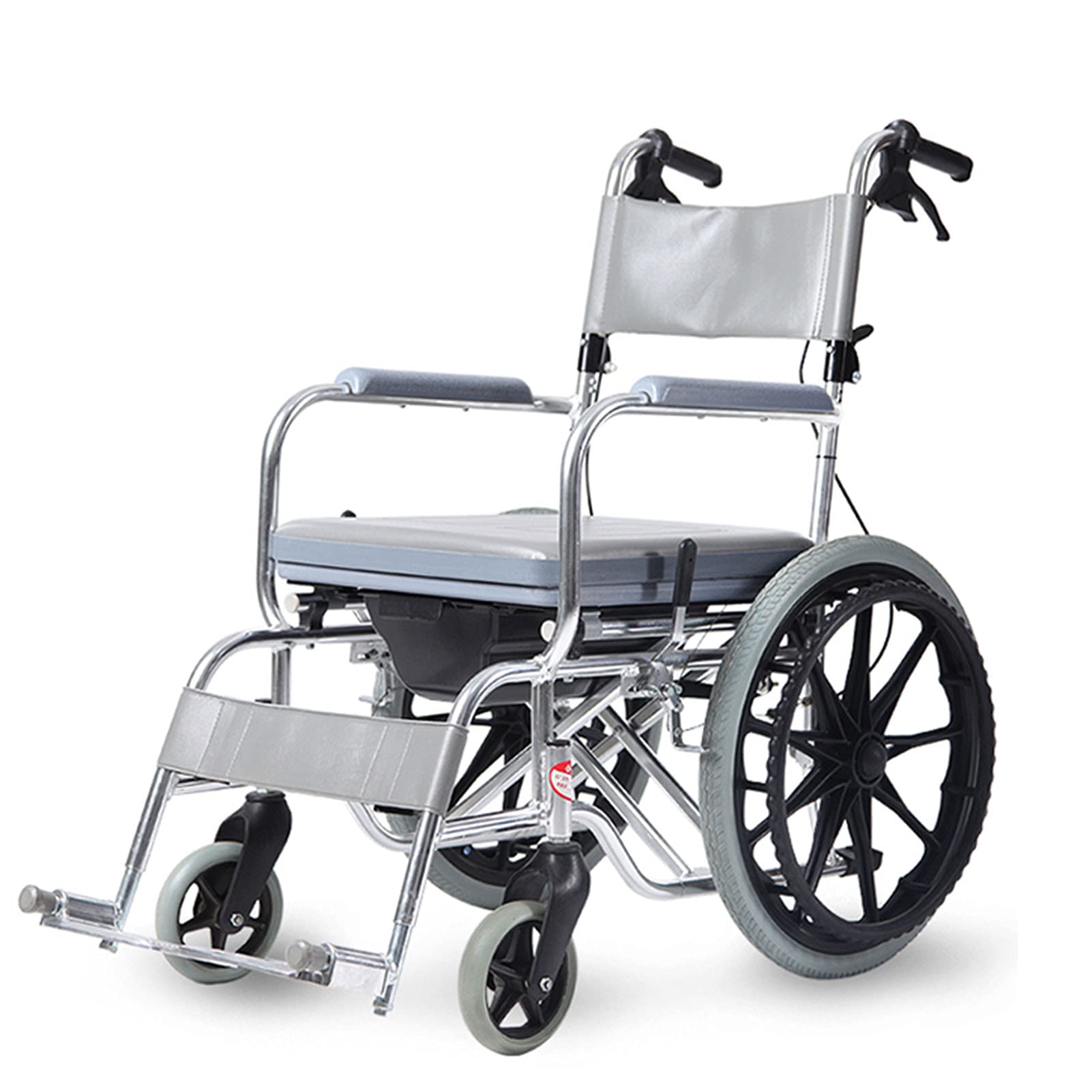 Carrozzine Leggere, carrozzine manuali per Adulti, Portatili, Pieghevoli, Facili da trasportare, per Anziani disabili, Antiscivolo, Resistenti all'Usura, ammortizzanti, a(Grey)