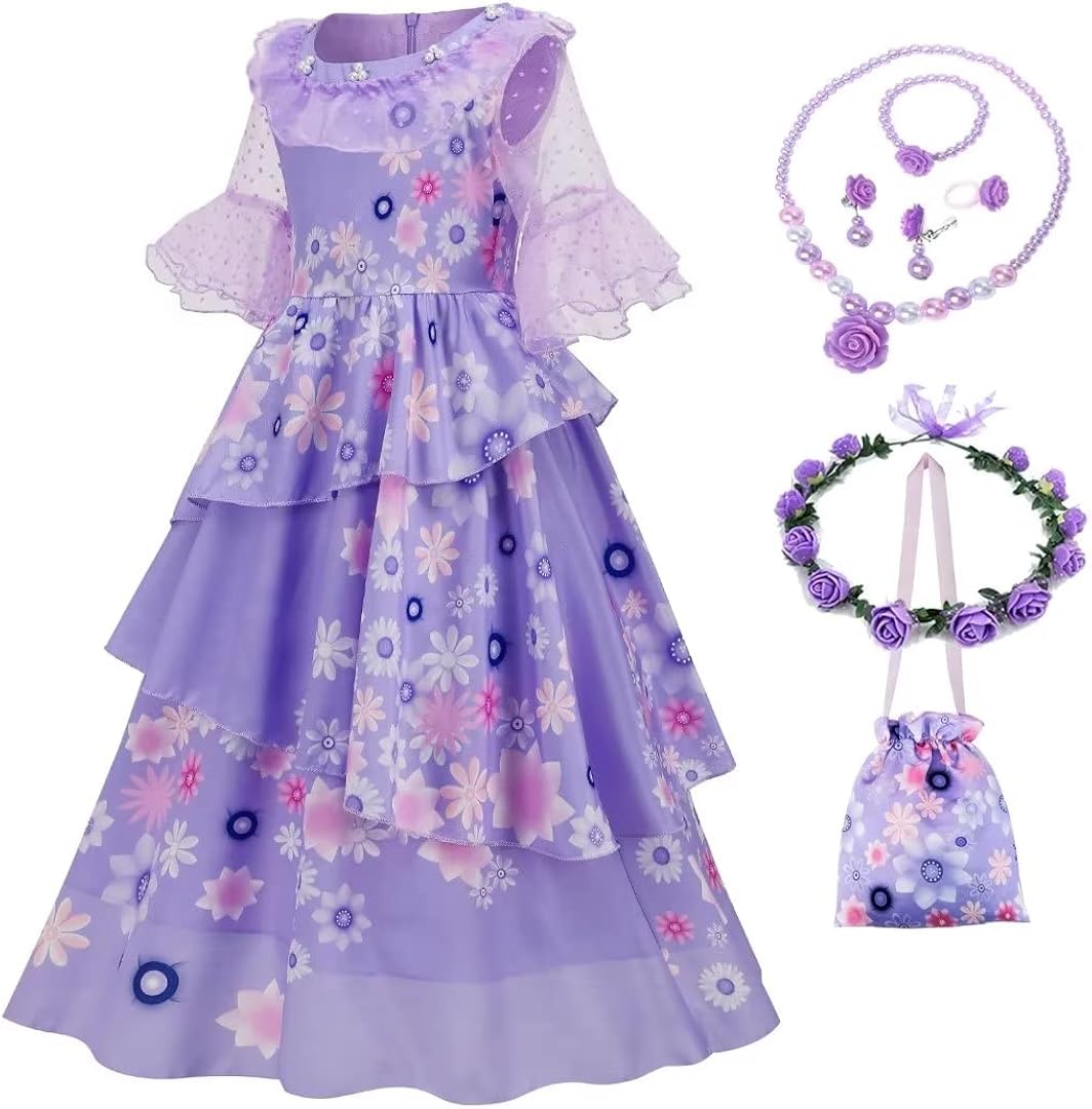 SZ-TONDA Kids Princess Costume Dress - Girls Halloween Cosplay Outfit clothes