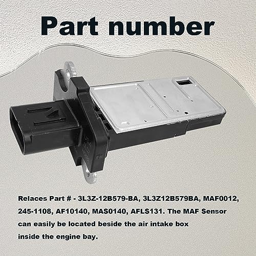 Mass Air Flow Sensor MAF Sensor 3L3Z-12B579-BA MAF0012 Compatible with Ford Escape Expedition Explorer F150 F250 F350 Lincoln MKX MKZ Navigator Town Car Mercury Mariner Mountaineer by CmeRto - Used condition - Image 5