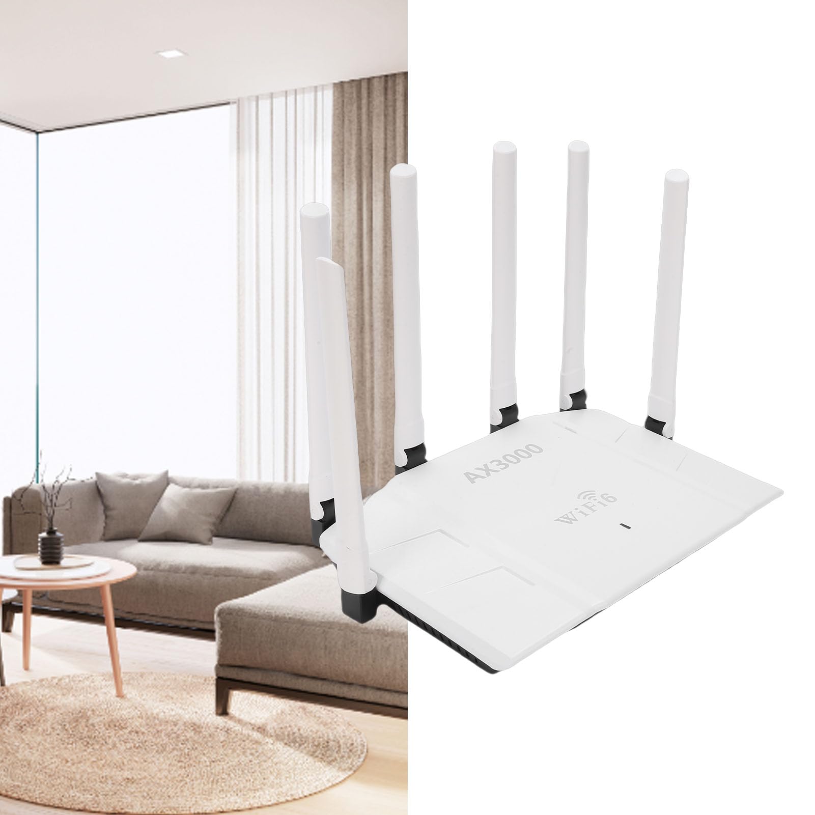 GOWENIC Router Cablato Dual Band Copertura a 360° Ad Alta velocità per Casa/ufficio Materiale ABS 1 unità (Spina europea)