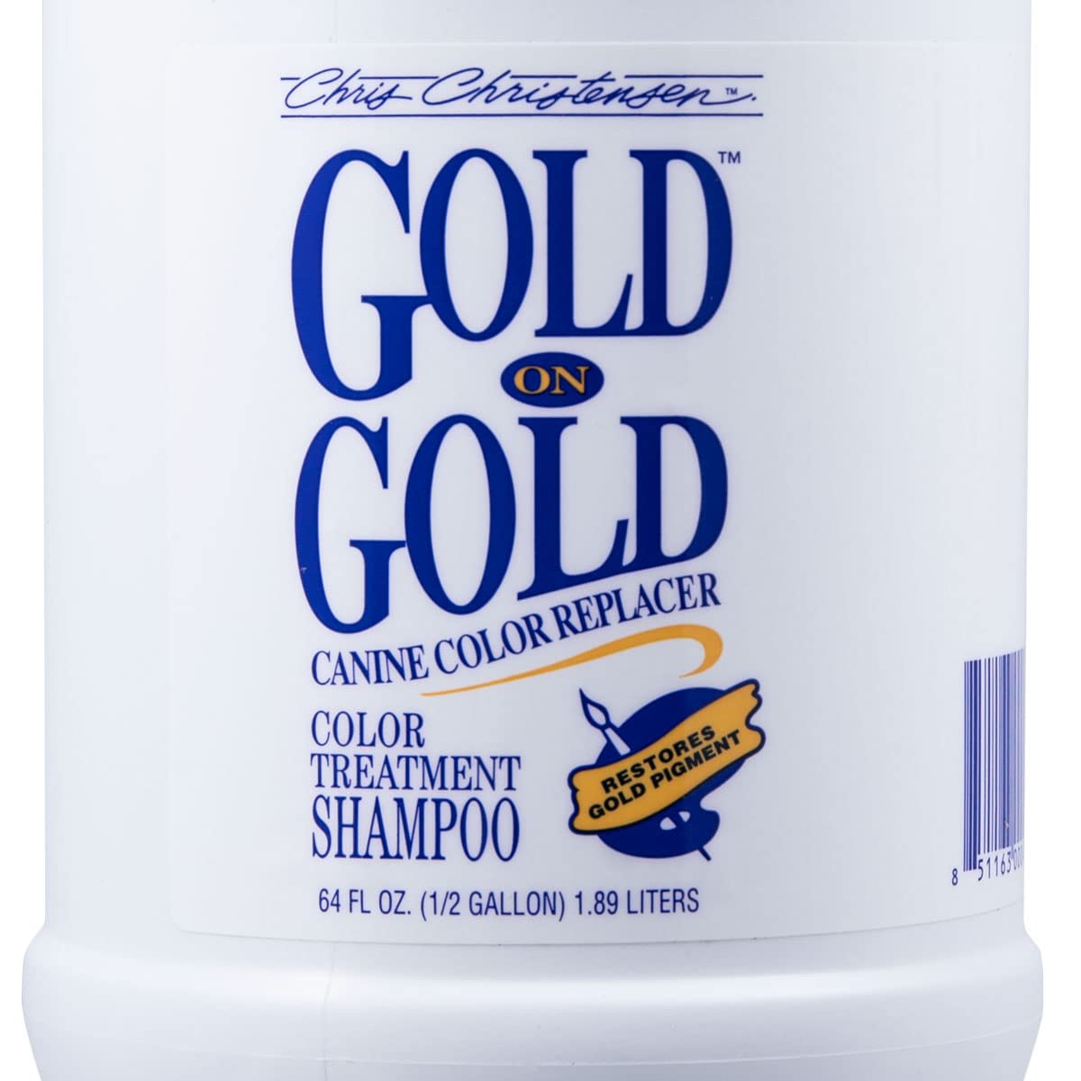 Chris Christensen Gold on Gold Shampoo - Hundeshampoo für strahlendes Fell und glänzende Ergebnisse, 1,89 l