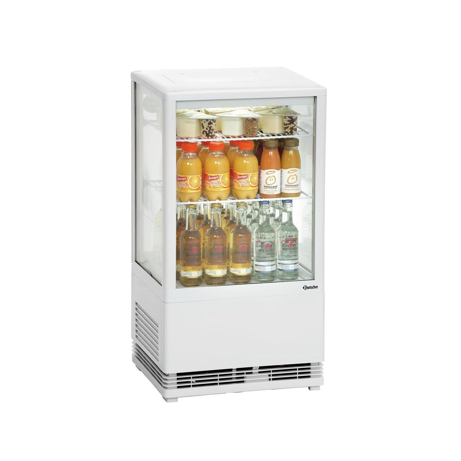 BARTSCHER Mini Frigorifero Vitrine 58L, Bianco
