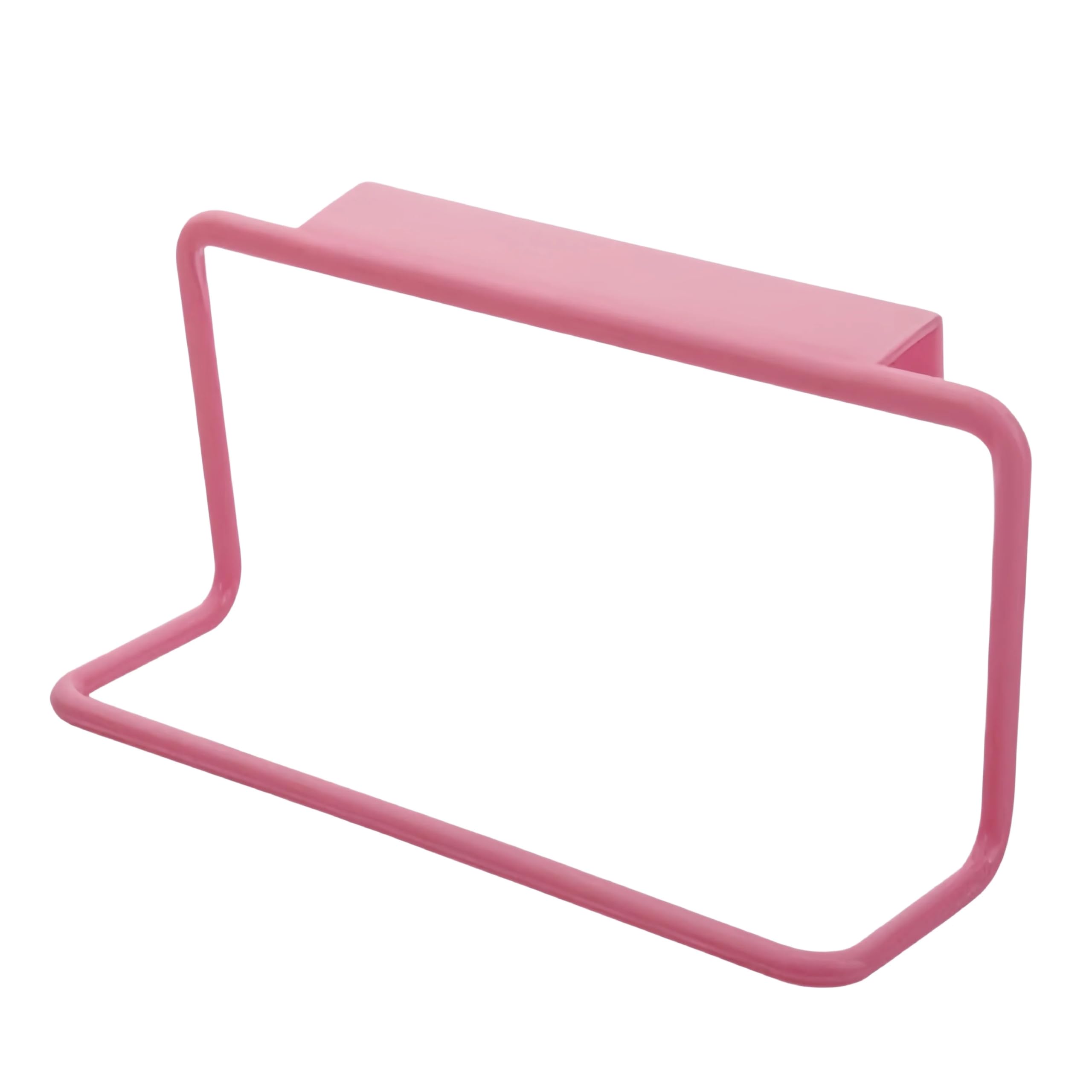 Bathroom towel rail Kitchen Bathroom Single Towel Rack Plastic Debris Rag Hanger Bar Cabinet Door Accessories(Pink)