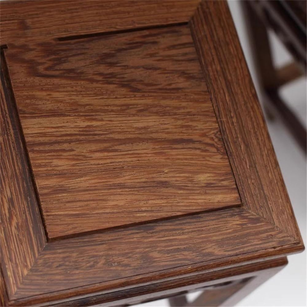 Support à bonsaï Tabouret carré en forme de vase Bonsaï, support à thé en bois, décoration for la maison et le bureau(Grand)