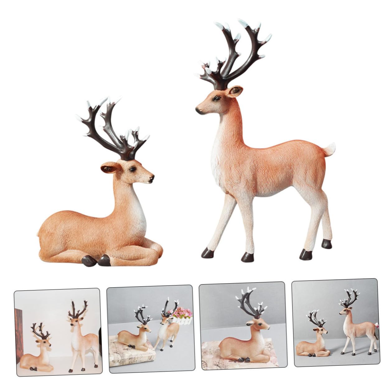 Elchfiguren aus Kunstharz als Ornamentale Hirschdekoration für Wohnzimmer und Büros Kreative Handgemachte Wohnaccessoires und Photo Prop