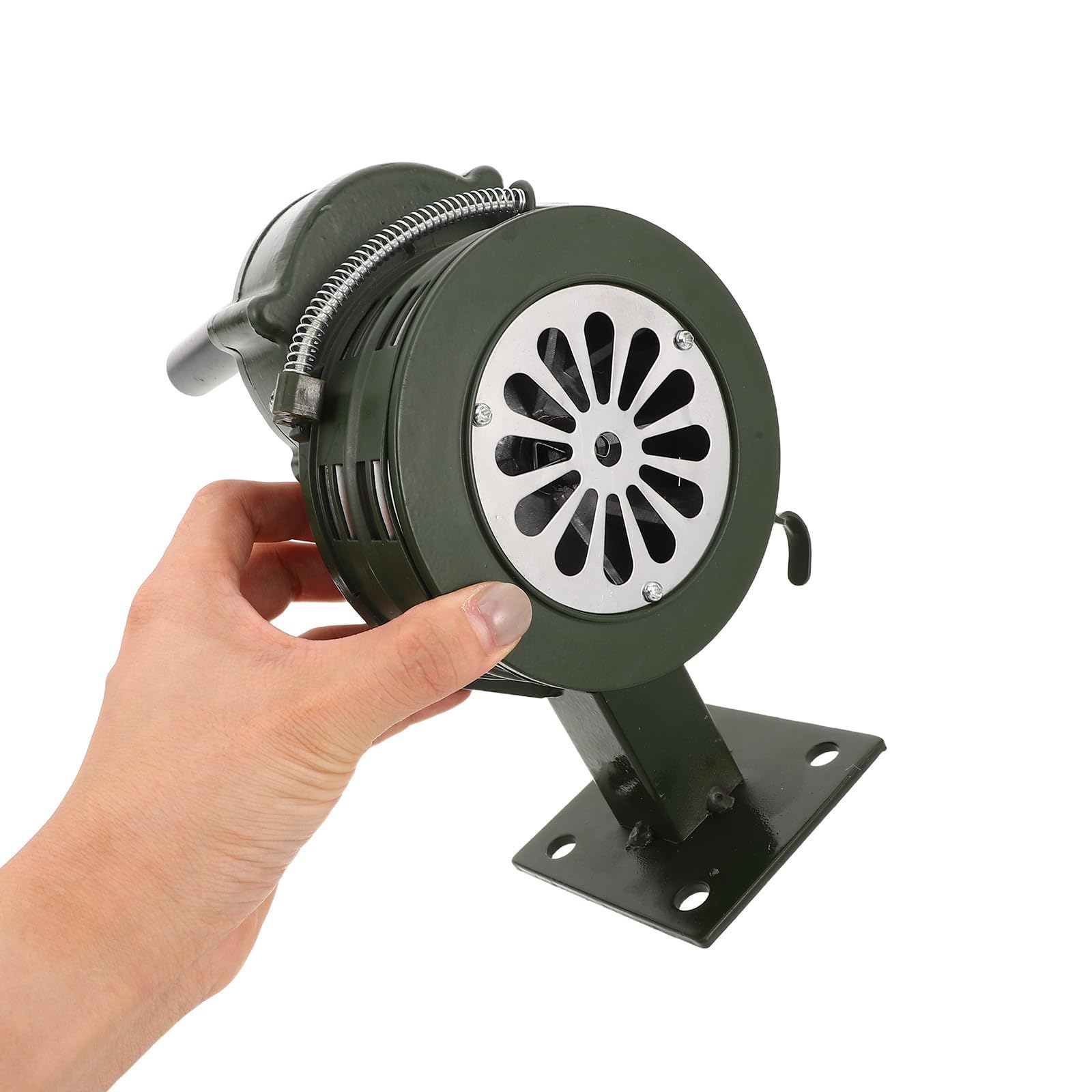 TOYANDONA Alarma Manual Adecuado para Fábricas y Escuelas con Base Montada , Portátil Volumen Fuerte Fabricada en Plástico y Aleación Resistente