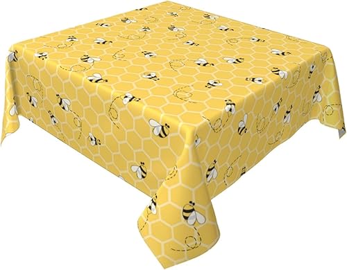 Miniatura 9 de BETGINY Mantel cuadrado de otoño de 60 x 60 pulgadas, mantel de otoño de Acción de Gracias, resistente al polvo y a las arrugas, mantel rústico para