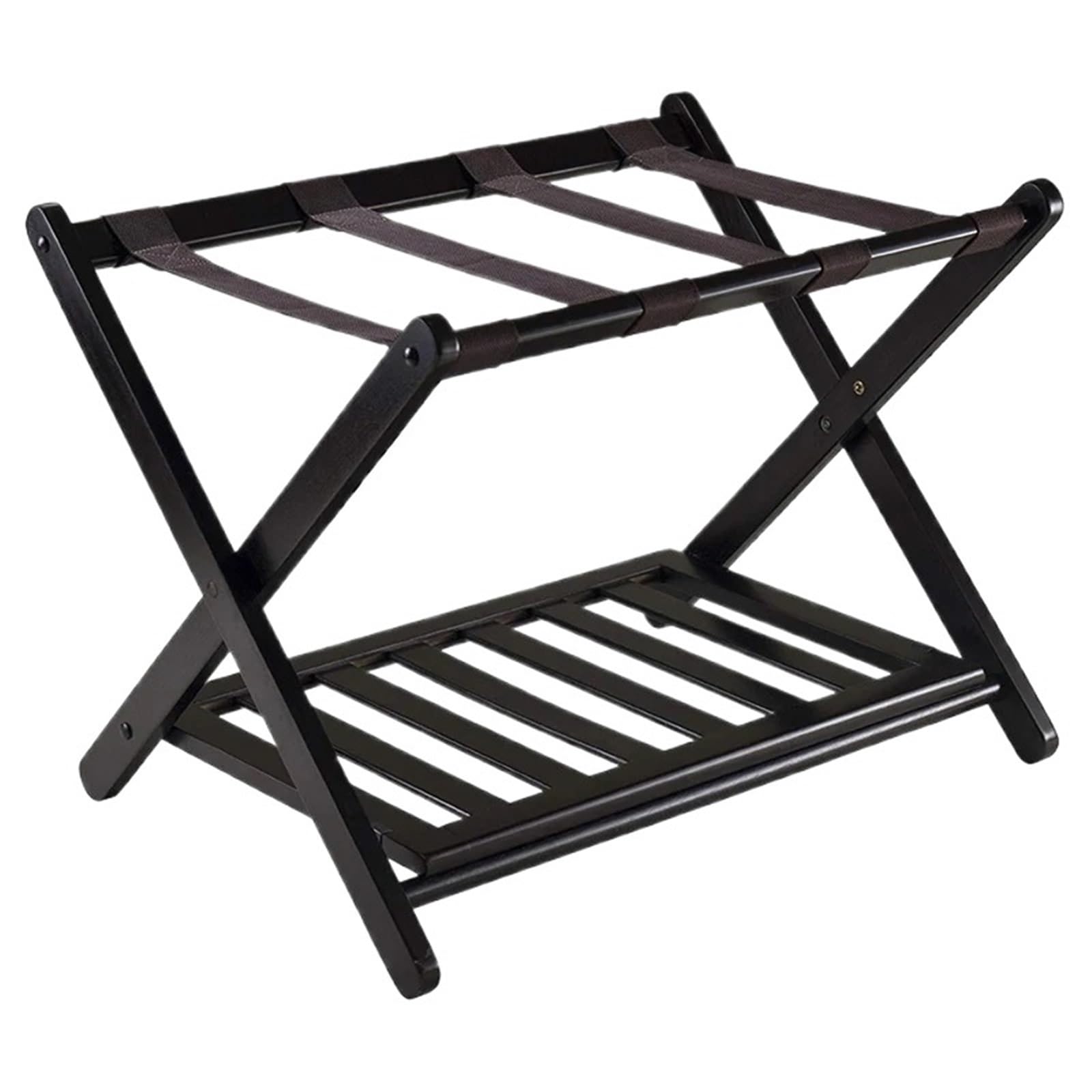 YShiuoL Luggage Rack Foldable Luggage Rack Floor Standing with Shoes Shelf Suitcase Stand for Hotel Travel Home