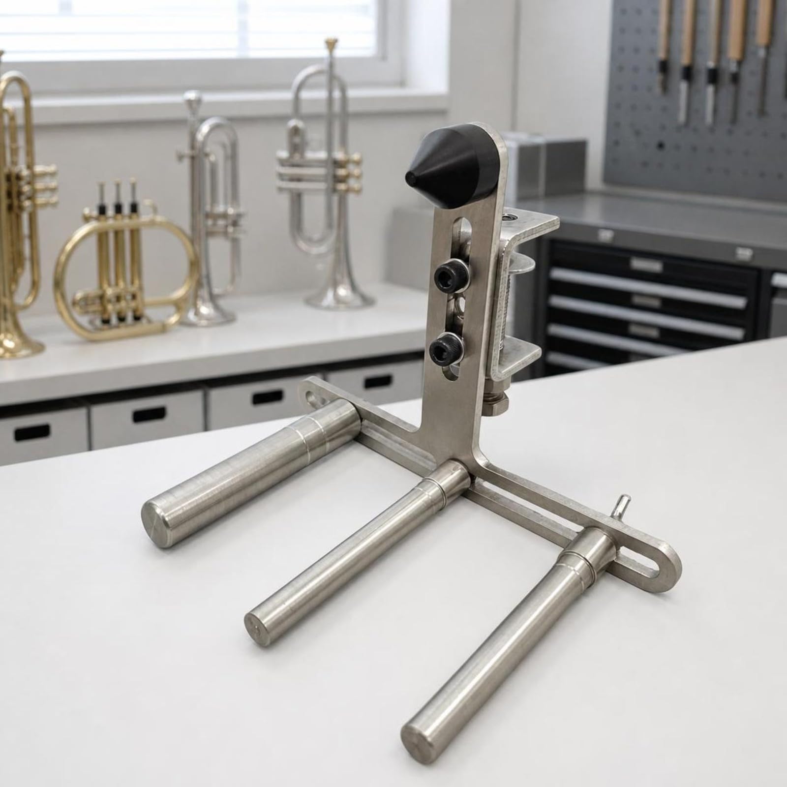 Soporte para Instrumentos Viento | Robusto, Ligero, Soporte Metal con Cono, Músicos