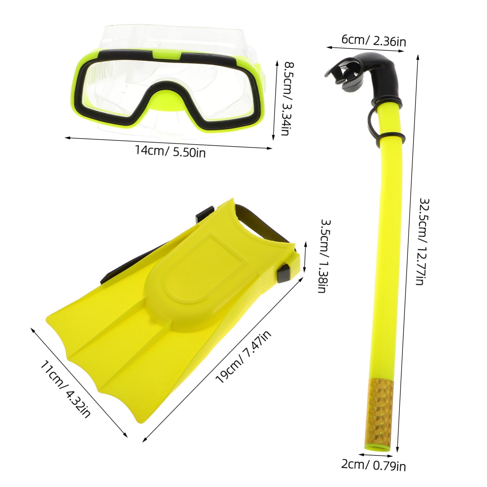 Garneck Youth Scuba Set for Kids Snorkeling Gear with Diving Goggles Swimming Fins Dry and Snorkeling Accessories