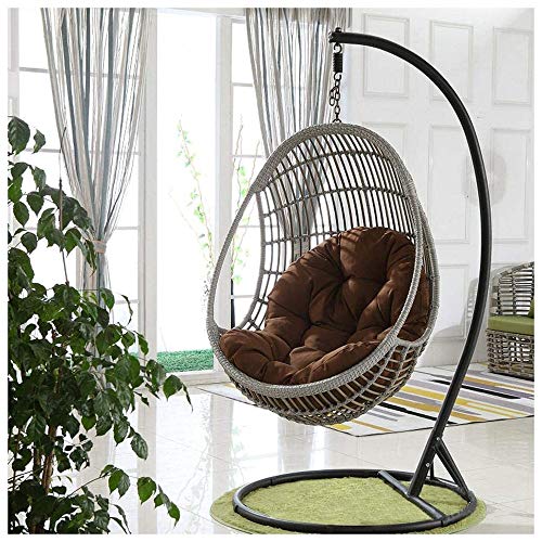 YLXD 90 * 120cm Silla Colgante Mimbre Huevo Cojín, Columpio Cojín Suave De Engrosamiento para Columpio, Hamaca Jardin(Kcolic Sin Silla Colgante)