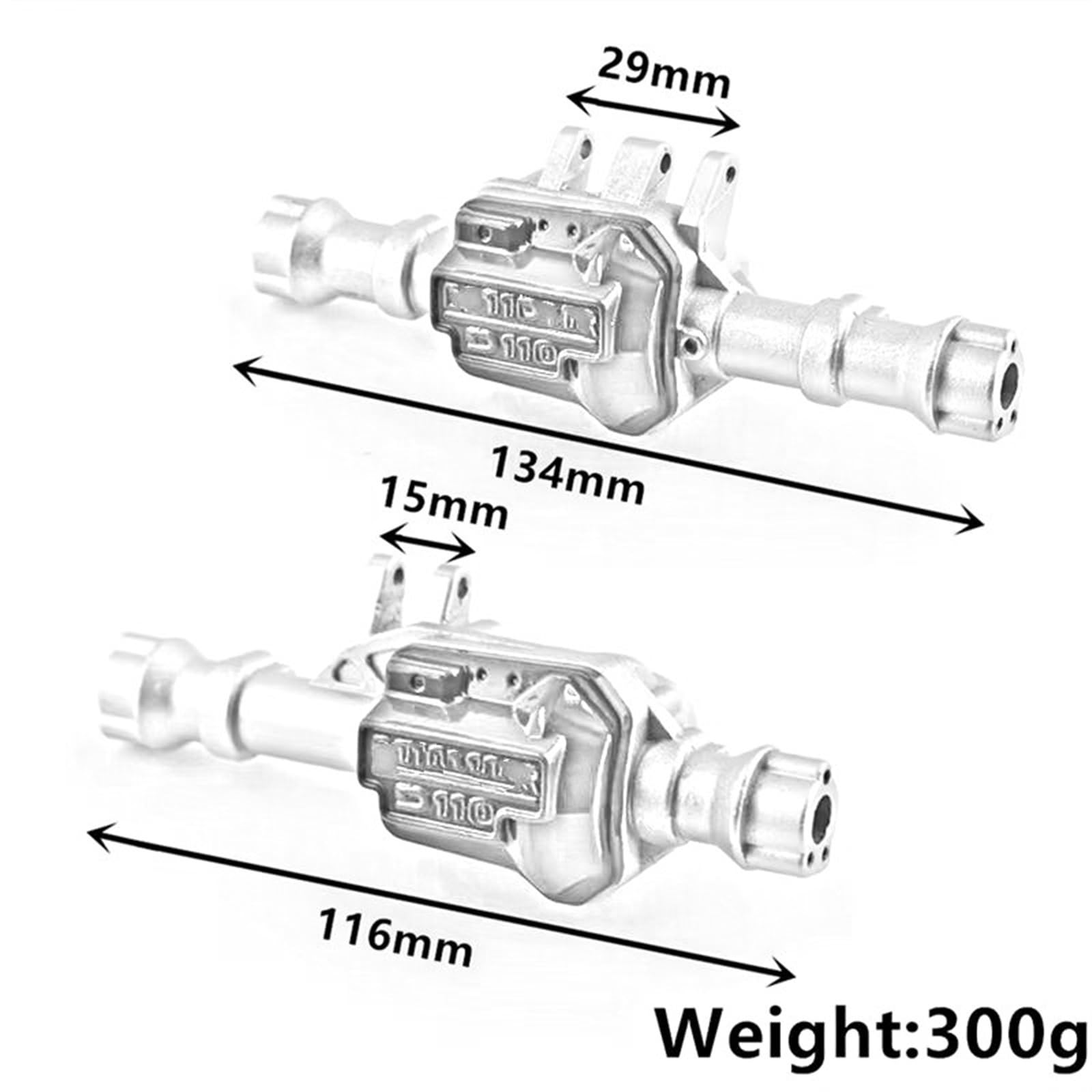 RC Vorder Hinter Achse Für Traxxas TRX-4 Metall-Vorder- Und Hinterachsgehäuse, Achsgehäuse, 1/10 RC Crawler Auto, Upgrade-Teile, Zubehör(Black)