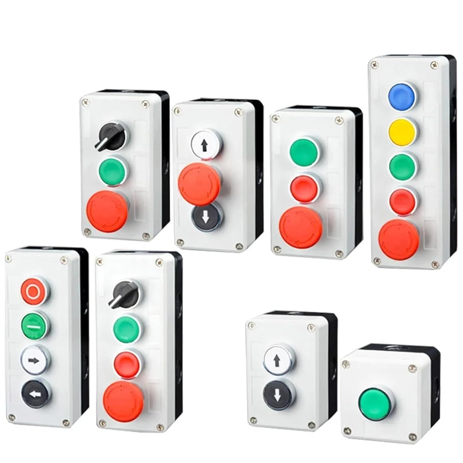 XB2 Metal Button Switch Control Box Start Stop Circular Emergency 1Pcs(4)