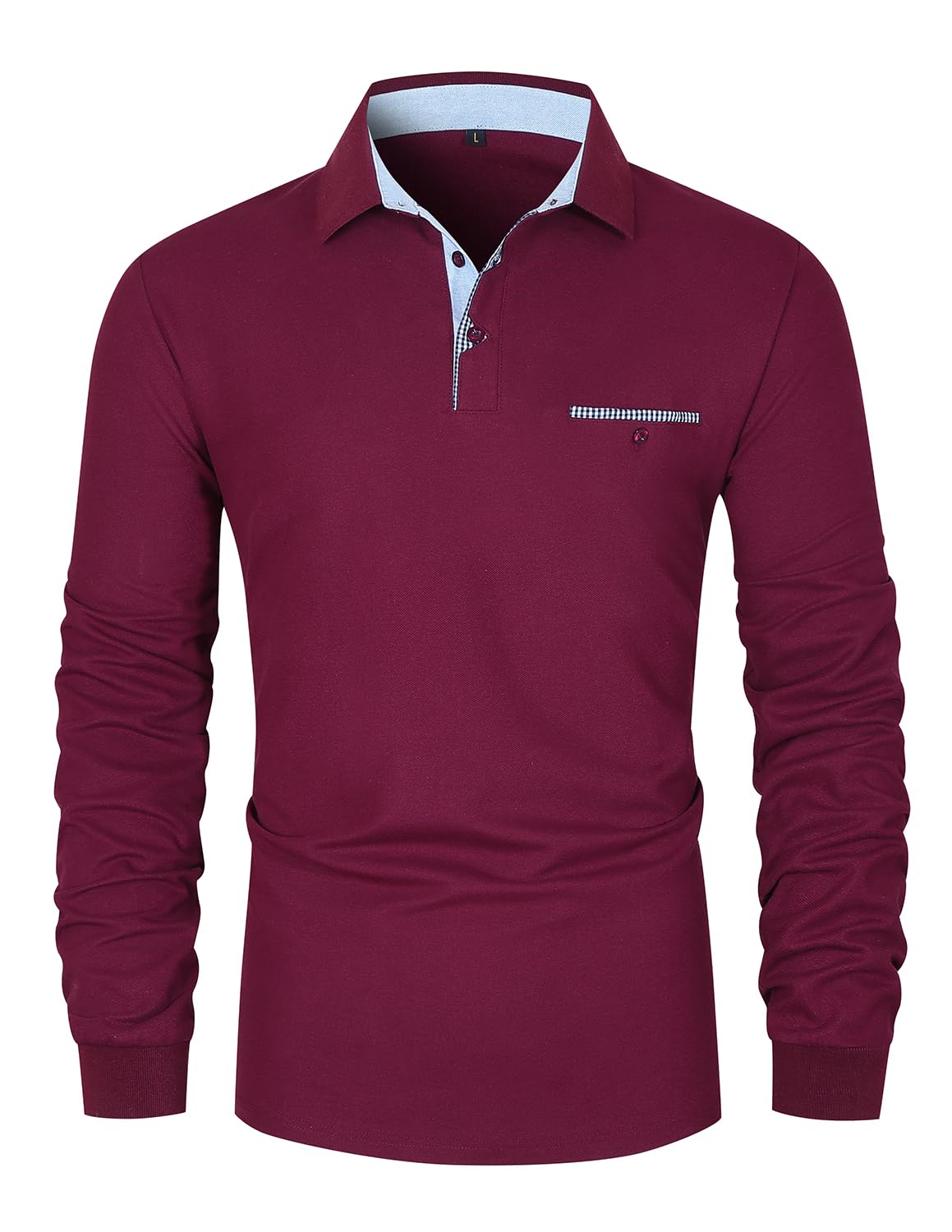 LIUPMWE Maniche Lunga Polo Uomo Pure Cotone Classic Basic Comfort Fashion Sport Top