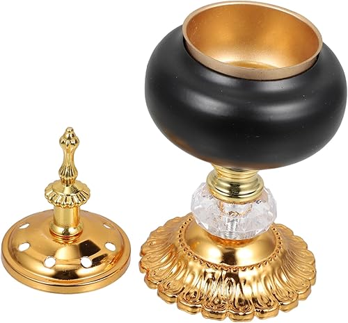 Garneck Candelabro vintage para decoración de coche, 2 unidades, color rosa, quemador de incienso de metal, cuenco de incensario vintage, quemador