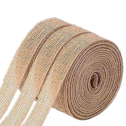 30M Juteband Sackleinen, 2cm geschenkband jute, naturband Vintage Dekoband, jute band für Hochzeitdeko, Handwerk, Weihnachten, Geschenkverpackung Cover