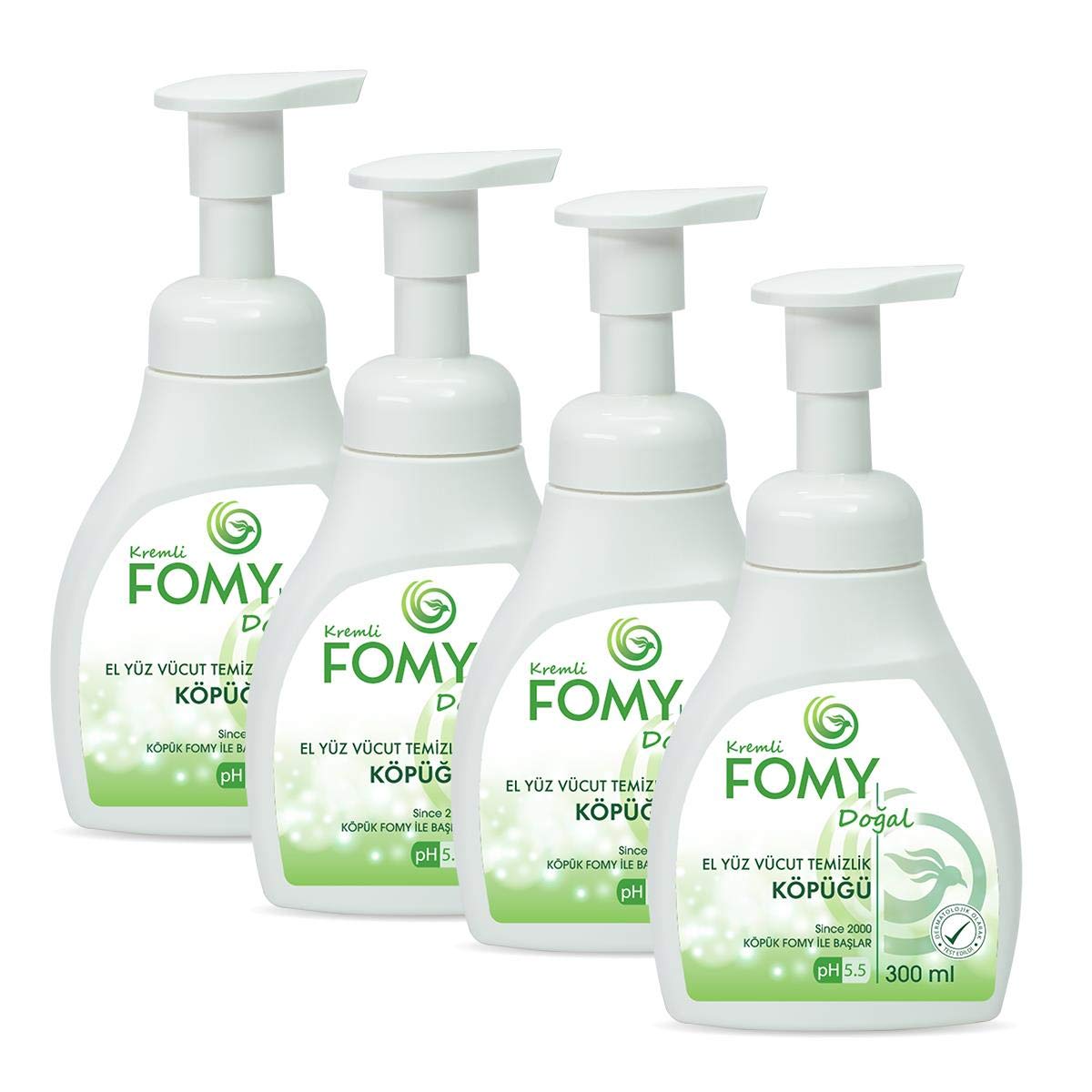 FOMY Doğal Köpük Sabun El Yüz Vücut 300 ml 4 ADET