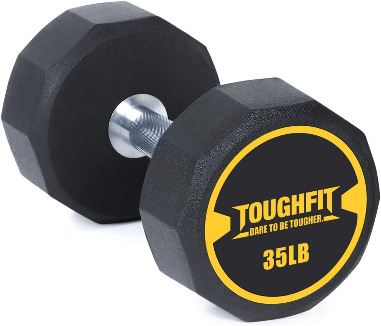 5-520LBS Dumbbell Sets With Optional Rack- PEV Coated & Non-slip knurl Iron Handle – Free Weights for Strength Training Full Body, Decagon Dumbbells for Home Gym, Workouts…