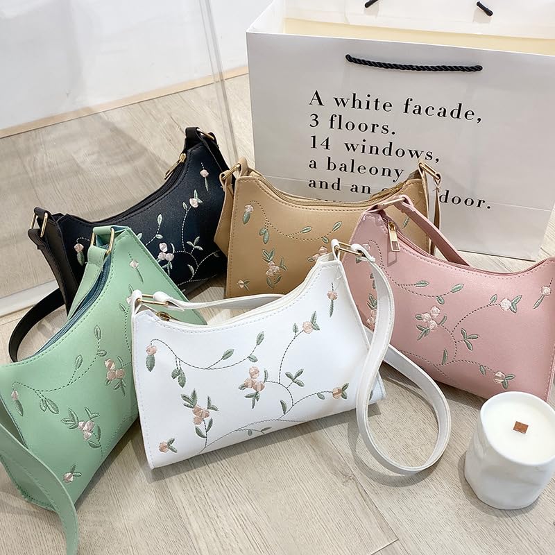 Shoulder Handbags for Women Embroidered Underarm Bag Portable Square Bags Crossbody Bags Handbags2