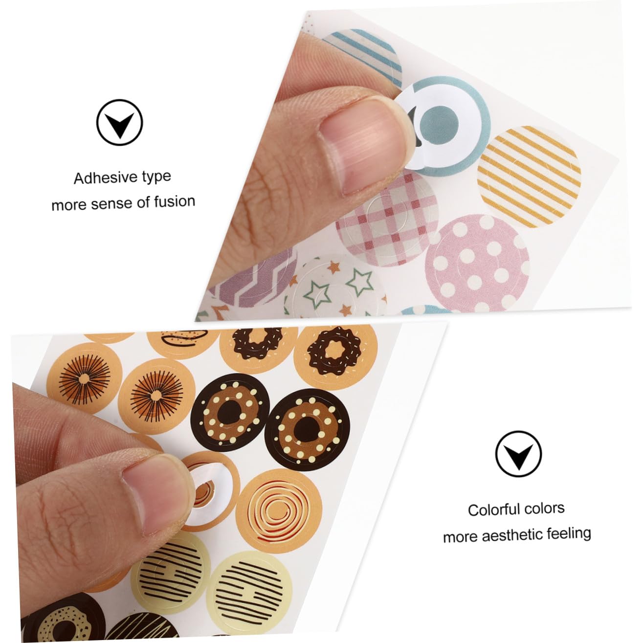 STOBOK 120fogli Etichette Adesive Per Rinforzo Scolastici Stickers Trasparenti Con Design Creativo Per Documenti Quaderni e Cartelle Adesivi Multiuso Per Casa Ufficio e Scuola