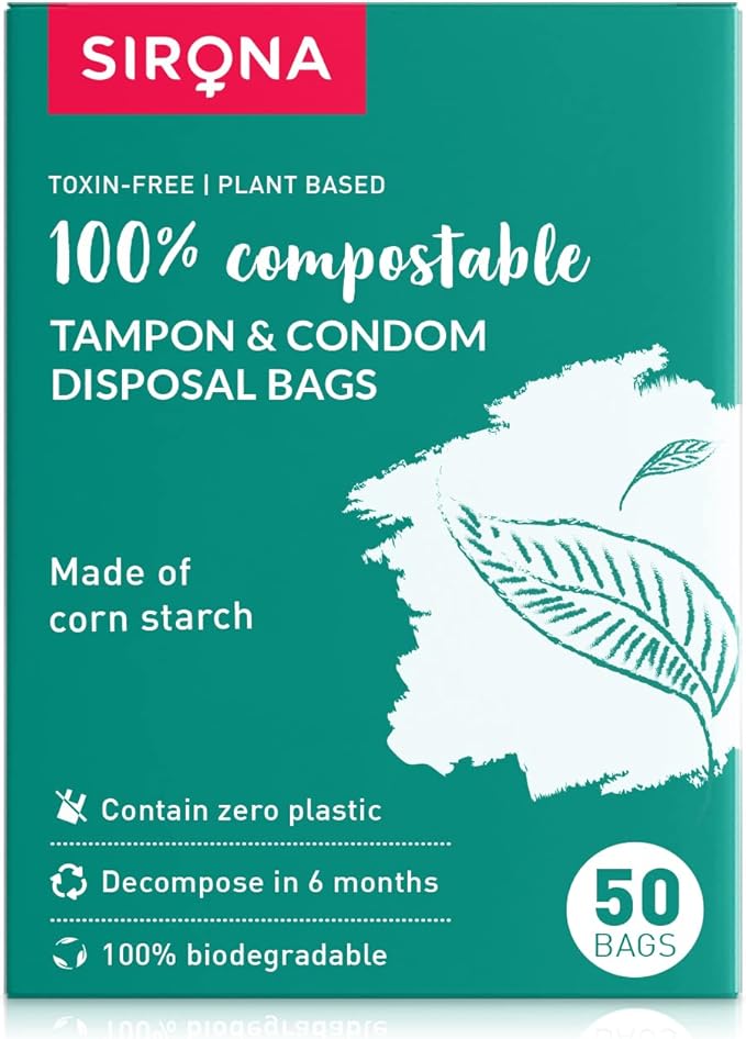 Sirona Tampon Disposal Bags 50 Bags Condom Disposal of Feminine