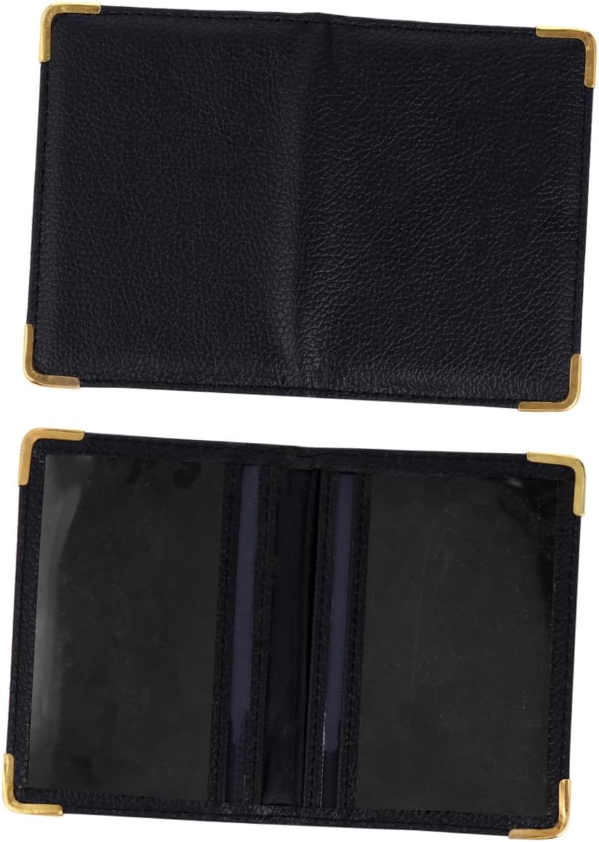 Pu Leather Protective Sleeve Card Holder Bank Id Case Black for Travel and Everyday Use