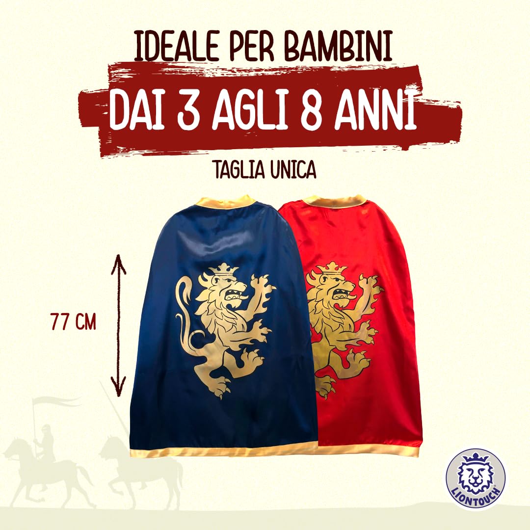 Liontouch Cavaliere Nobile Medievale Raso Giocattolo Mantello Per Bambini | Parte Di Una Linea Di Costumi Per Bambini