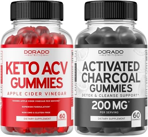 Keto ACV Gummies (60 unidades) Fórmula avanzada para perder peso y gomitas de carbón activado (60 unidades) apoyo saludable de desintoxicación y disponible en Yaxa Mexico