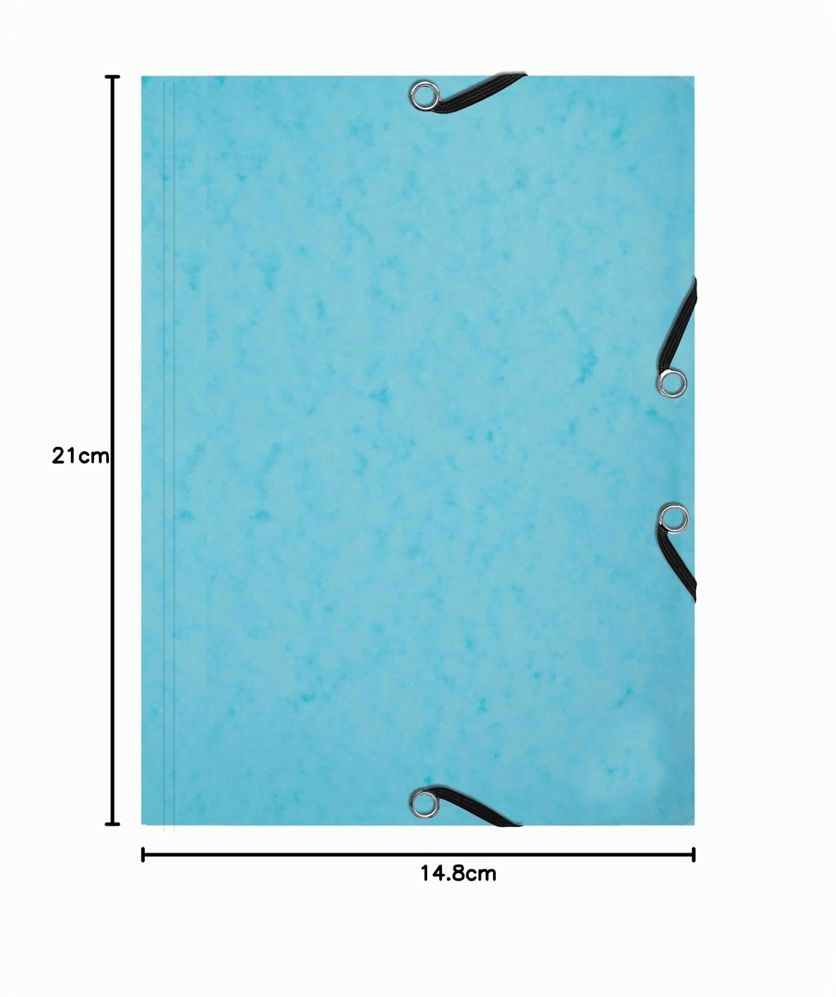 Exacompta - Réf. 55566E - Carton de 10 chemises à rabat avec élastique 14,8 x 21 cm - 25 fiches bristol A5 205g - Coloris aléatoire - la chemise est toujours de la couleur des fiches