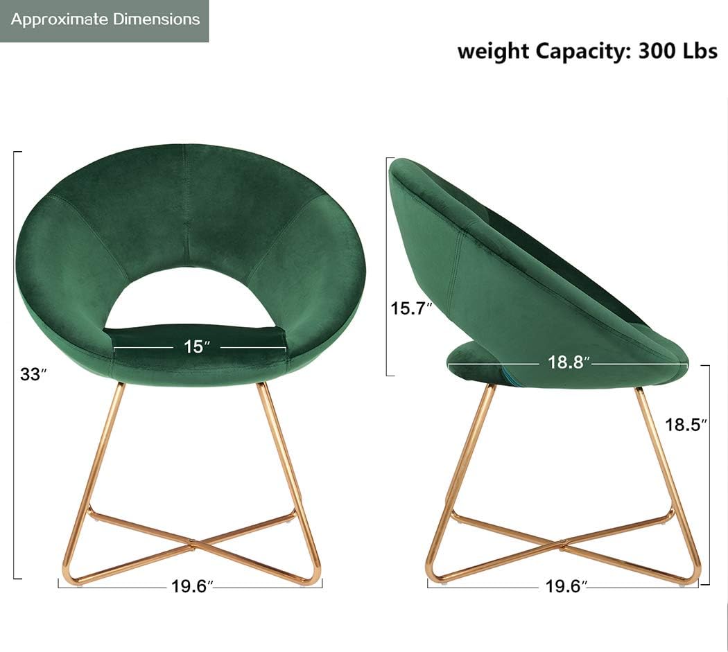 Buy Duhome Modern Accent Velvet Chairs Dining Chairs Single Sofa Comfy