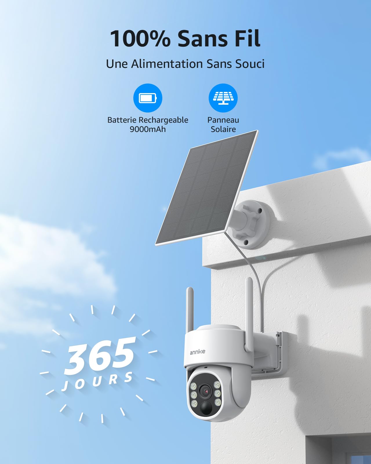 ANNKE Kit Surveillance sans Fil avec Écran LCD 7", 4CH 5MP NVR