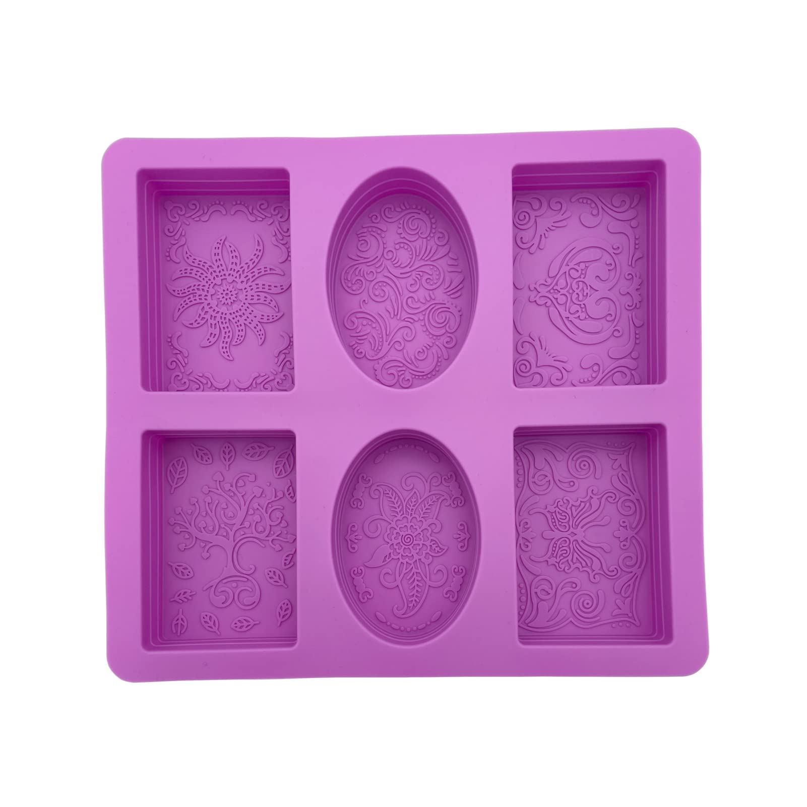 Silicone Soap Molds (2 Flower Purple) 2
