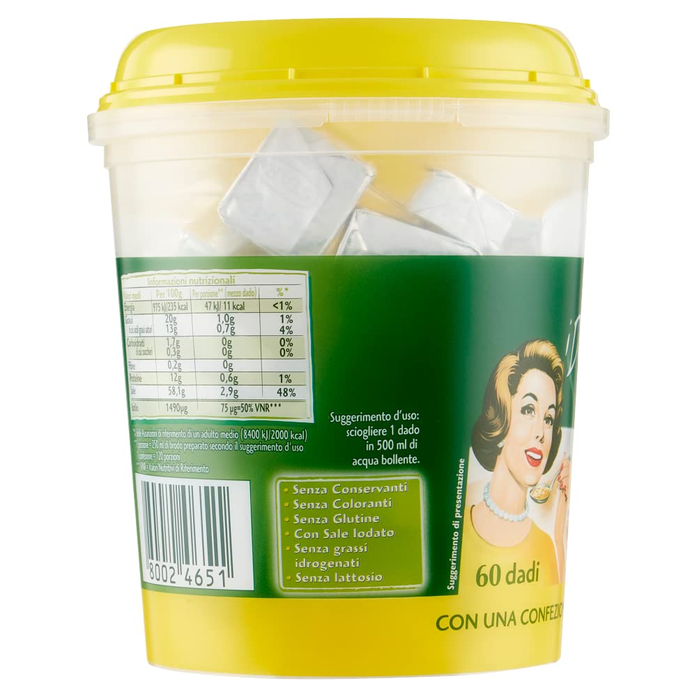 6 cubos de cerveza Star I Dadi Classico, paquete de 60 cubos, aproximadamente 30 litros de caldo, 600 g de preparación de alimentos para caldo
