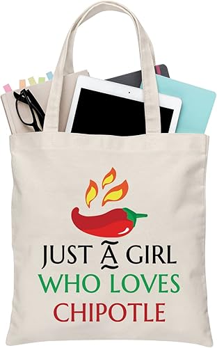 BDPWSS Bolsa de viaje de lona Chipotle Just a Who Loves Chipotle para regalo de amante de la comida mexicana