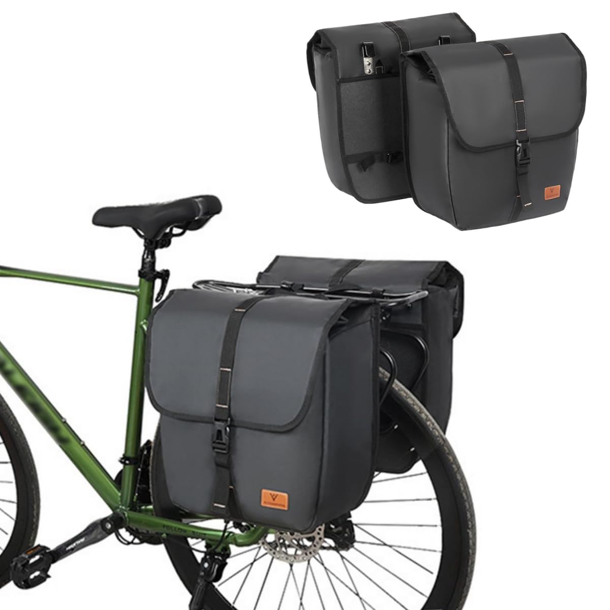 HOIEE 27L Borsa da Bicicletta Borsa Laterale da Bici per Portapacchi 3