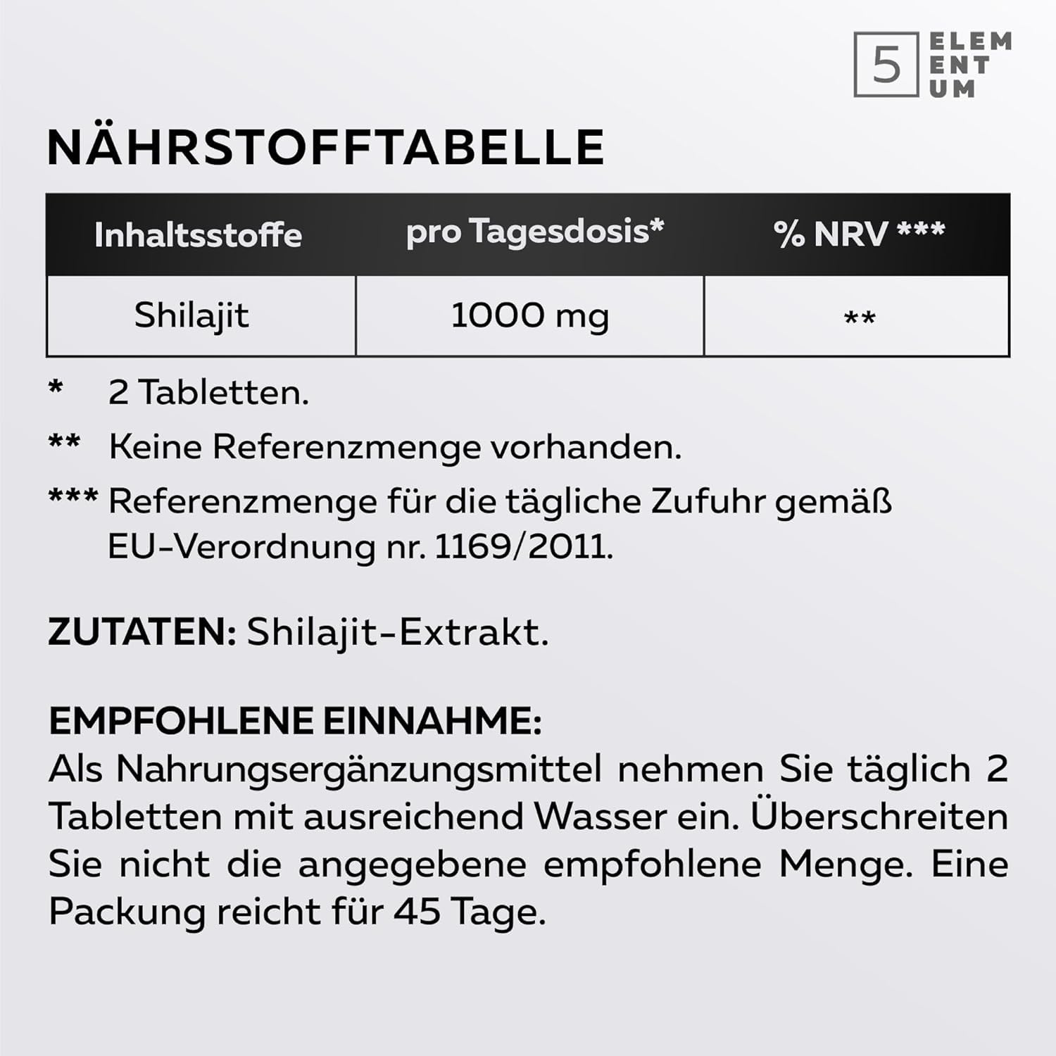 Mumijo Shilajit Tabletten Hochdosiert – 45.000 mg | 270 Tabletten | Reines Shilajit Original Mumijo Reich an 82% Fulvinsäure | Handgefertigt