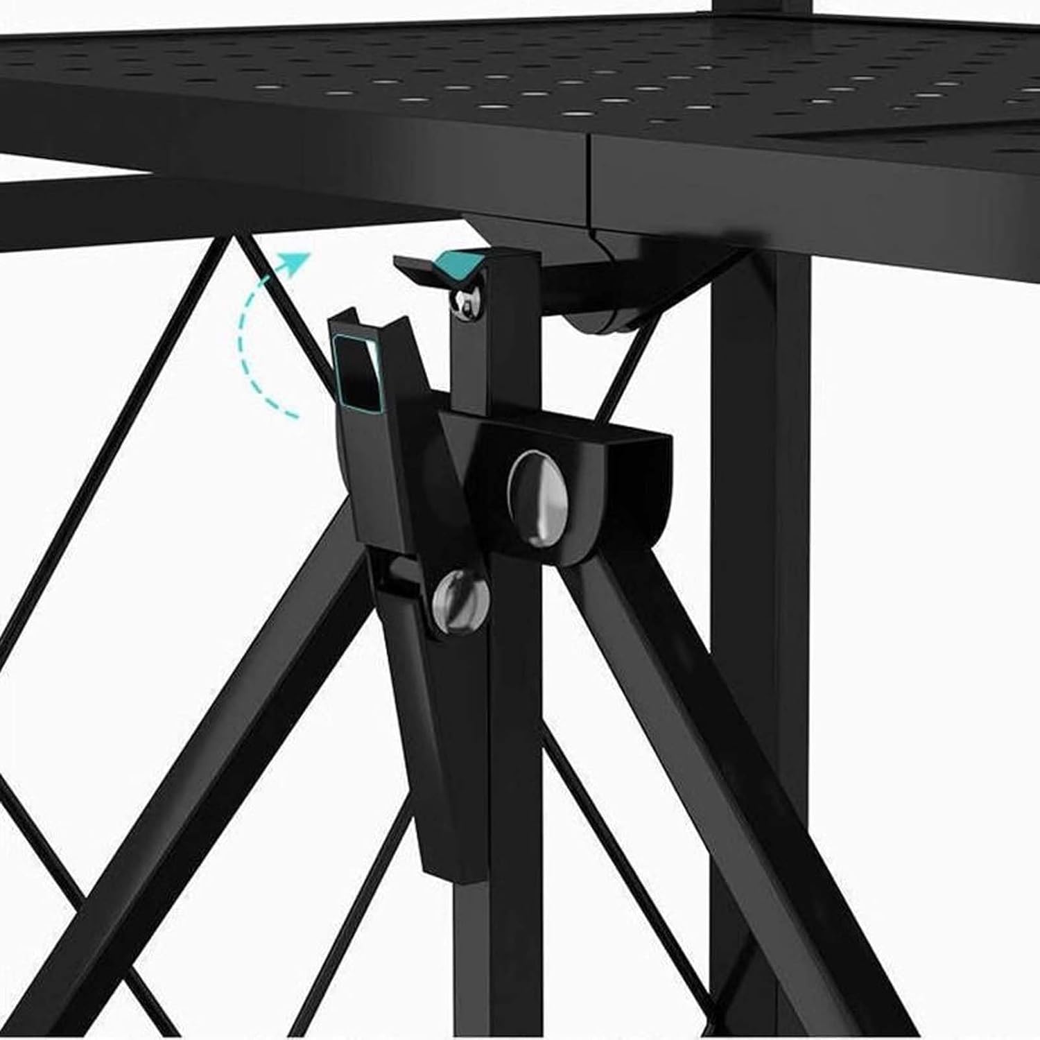 Kitchen Bakers Rack, Foldable Microwave Stand, 3/4/5-Tier Kitchen Organizer Rack, Kitchen Carts on Wheels, Freestanding Kitchen Shelf Stand, Coffee Bar for Living Room (3 Tier) ()