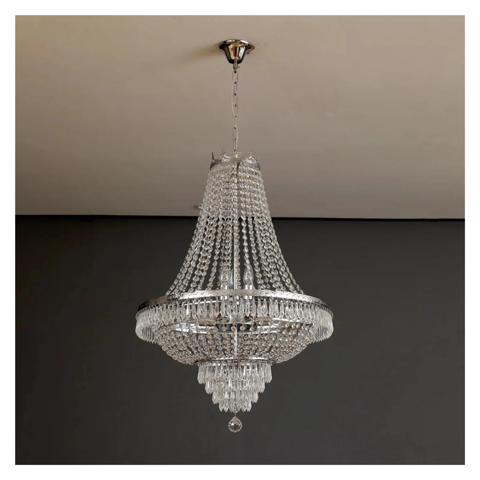KXEcoLife Postmodern Chandelier Led Pendant Light Luxury Living Room Crystal Hotel Lobby Villa Ceiling Staircase