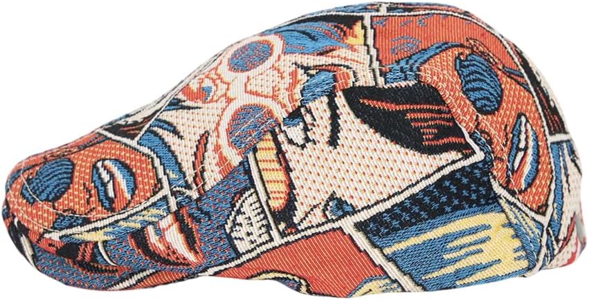 WITHMOONS Cotton Pop Art Newsboy Flat Hat Hunting Cap Cabbie Adjustable Cap YZ30268