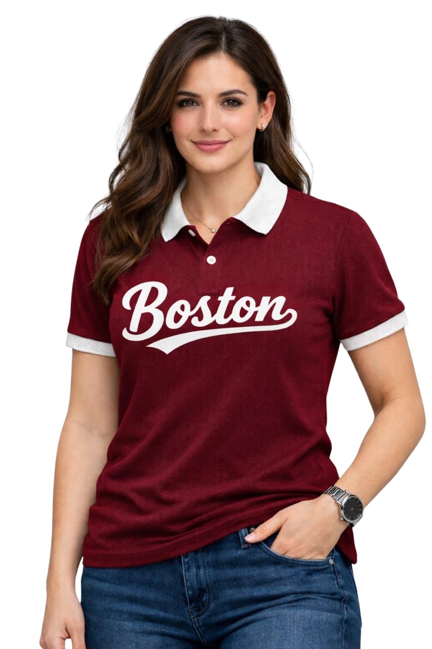 Women’s Cotton Polo T-Shirt | Solid Regular Fit Half Sleeve Collared T-Shirt for Casual & Office Wear