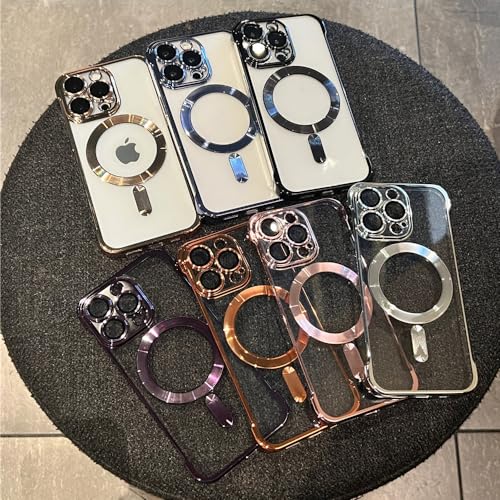 Coque iPhone 15 Plus rigide antichoc transparente étui magnétique ultra mince - 2