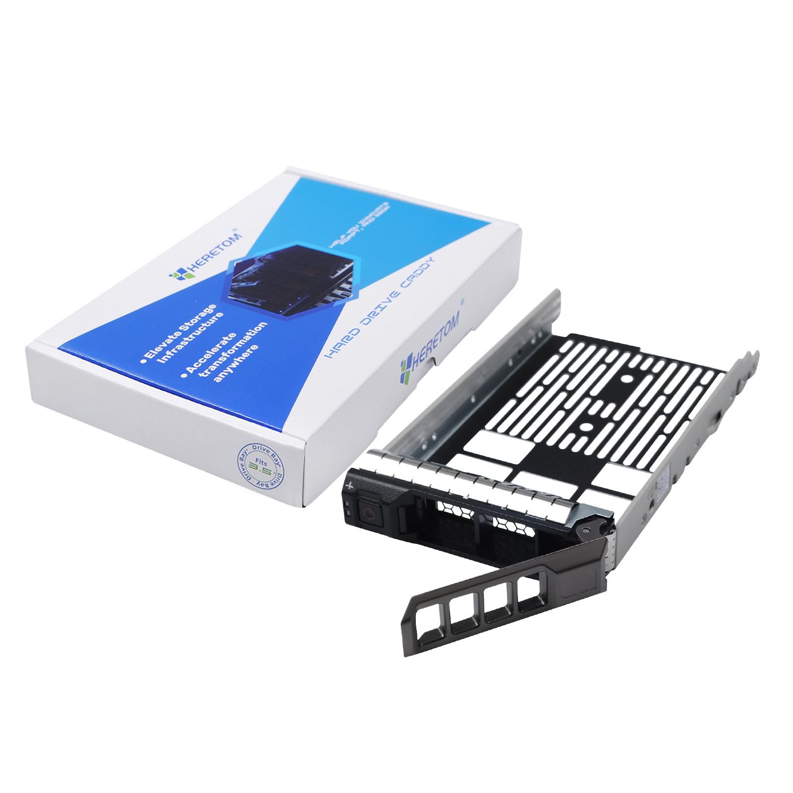 Heretom 10-Pack 3.5" Hard Drive Caddy F238F 0F238F 0G302D 0X968D For Dell Poweredge Server T320 T410 T430 R515 R520 R610 R710 T610 T710 R720xd R7330xd 0 MD32 00 MD3600i Screws SAS - View #6