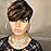 PangDongLai Pixie Cut Wigs for Black Women Short Layered Pixie Cut Human Hair Wigs With Bangs Black with Brown F1B/33 Color Glueless Brazilian Virgin Straight Human Hair for Daily Use