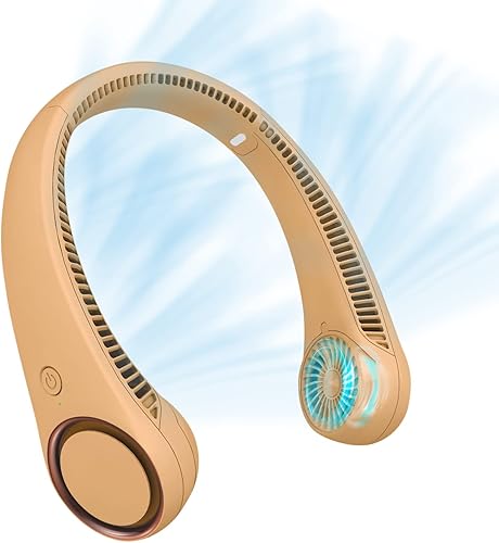 CIVPOWER Ventilador de cuello portátil ventilador sin aspas manos libres ventilador personal de refrigeración ajuste de 3 velocidades 78 salidas de