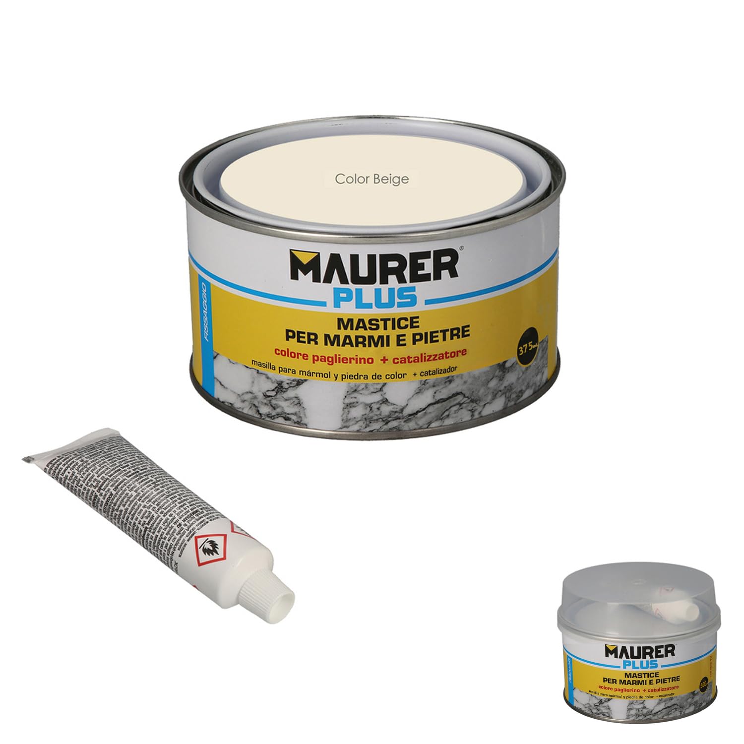 Mastic pour marbre beige 375 ml avec durcisseur